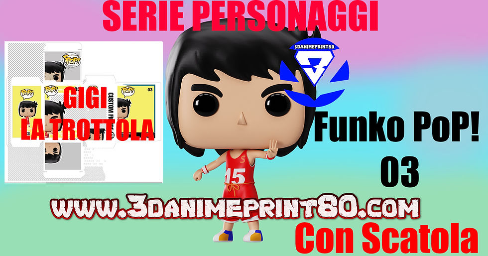 GIGI LA TROTTOLA Series Funko Pop DIPINTO RESINA CON SCATOLA