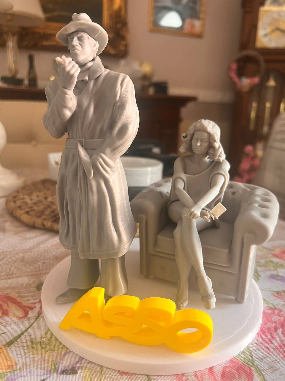 ASSO DIORAMA - dal Film Adriano Celentano Edwige Fenech Action Figure 16/18 cm