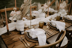 Dried flower boho tablescape