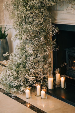 gypsophila wedding backdrop