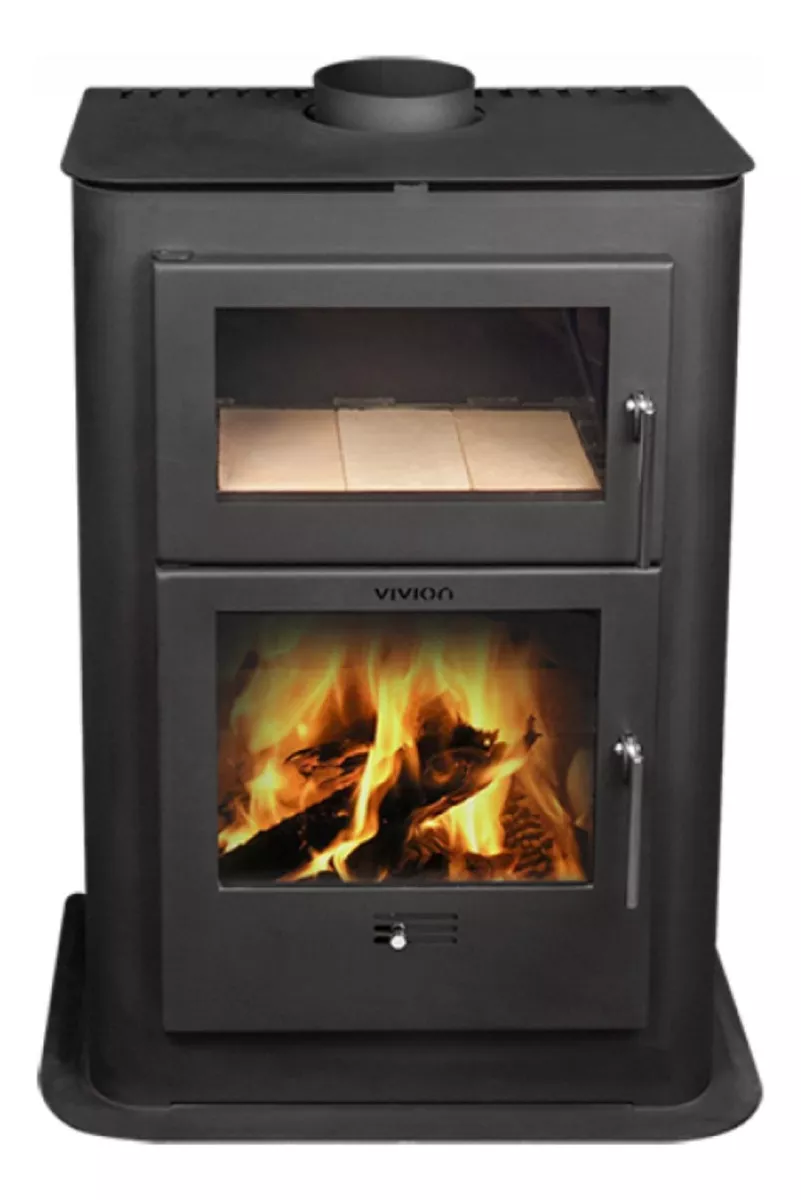 Estufa Alto Rendimiento Leña C/ Horno Vivion Tradición 11kw