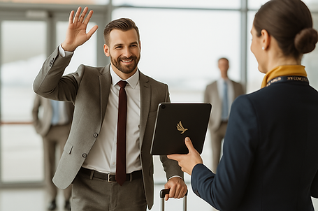 agente esperando a pax