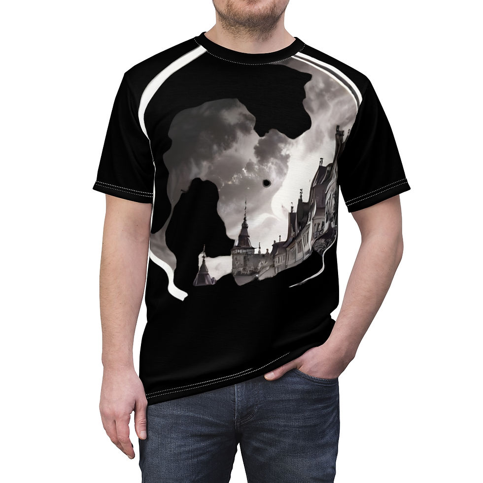 Thumbnail: Best T-Shirt. Denmark t-shirt. Unisex Cut & Sew Tee (AOP)