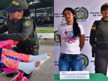 DETIENEN A MAMÁ QUE ENYESABA A SU HIJA DE 7 AÑOS PARA PEDIR LIMOSNA