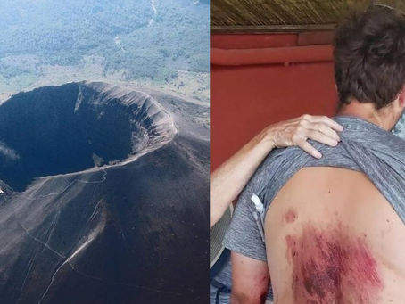 TURISTA CAE AL CRÁTER DE UN VOLCÁN AL INTENTAR SACARSE UNA SELFIE
