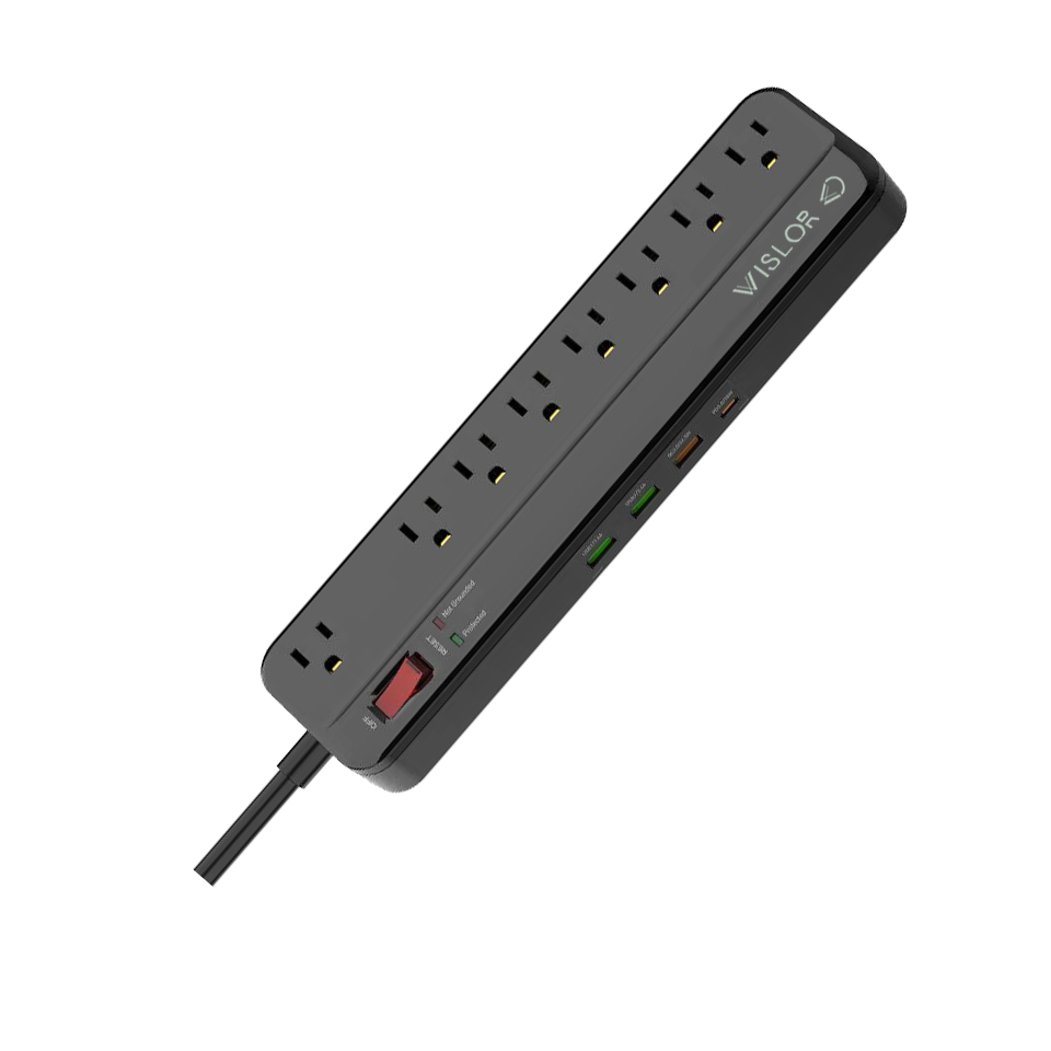 WS2301, Surge Protector Power bar with USB C fast charge