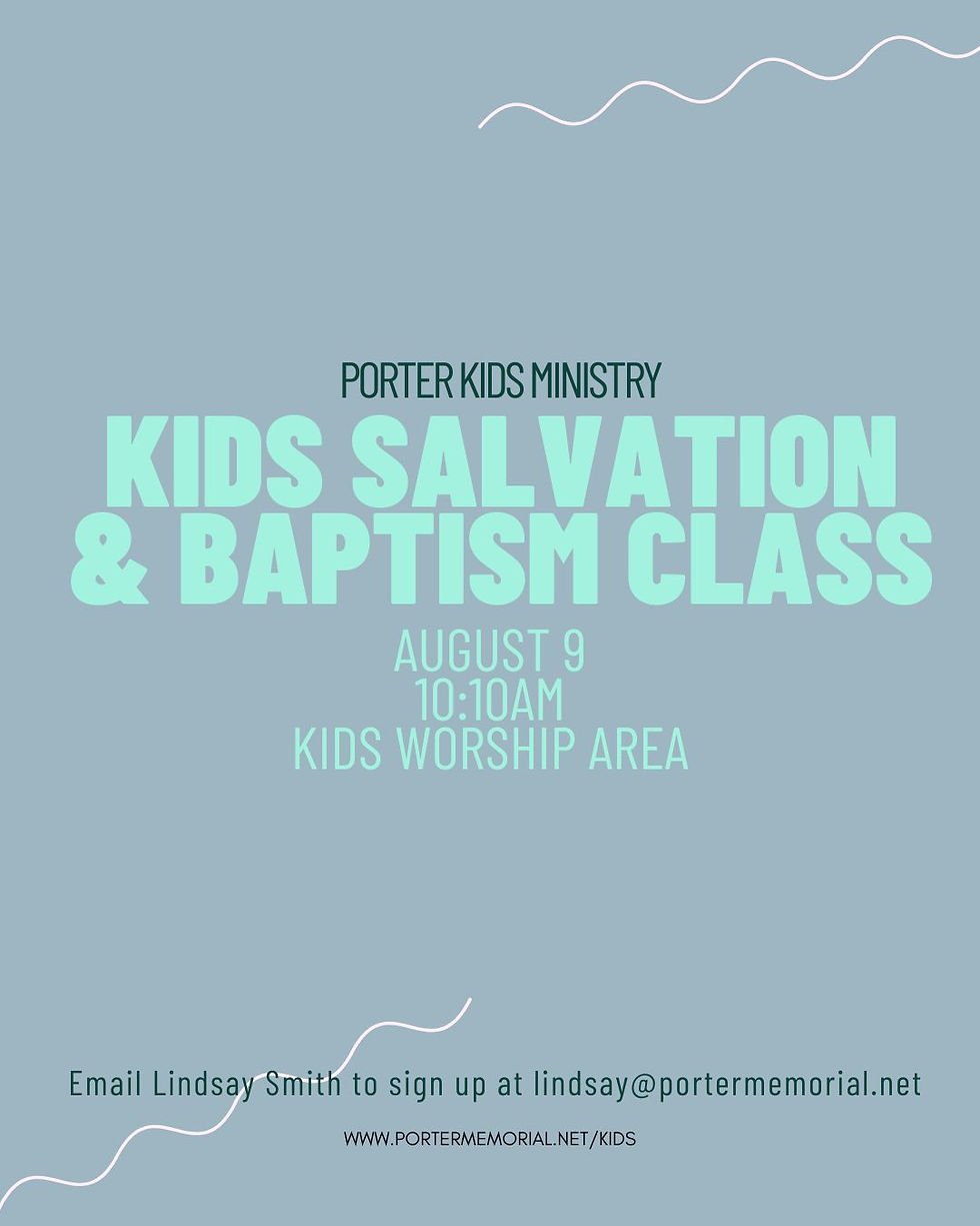Kids Salvation & Baptism Class