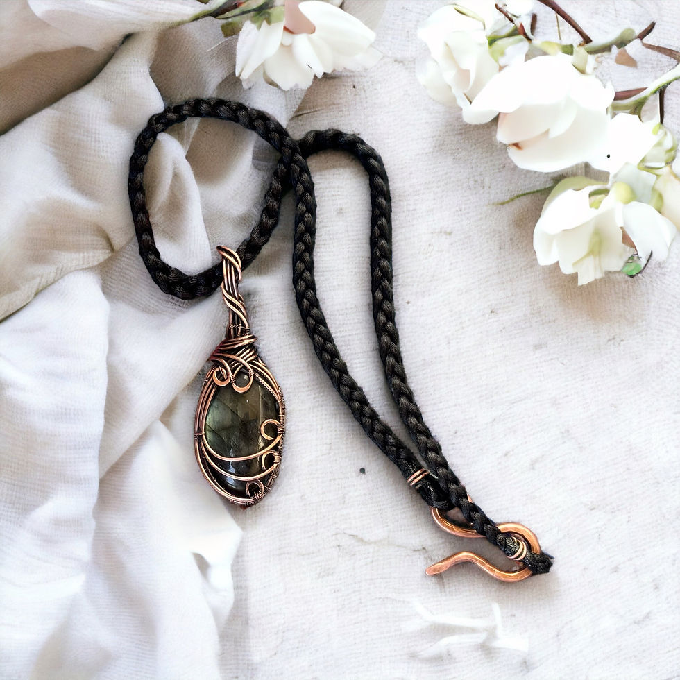 Lovely Labradorite swirl pendant