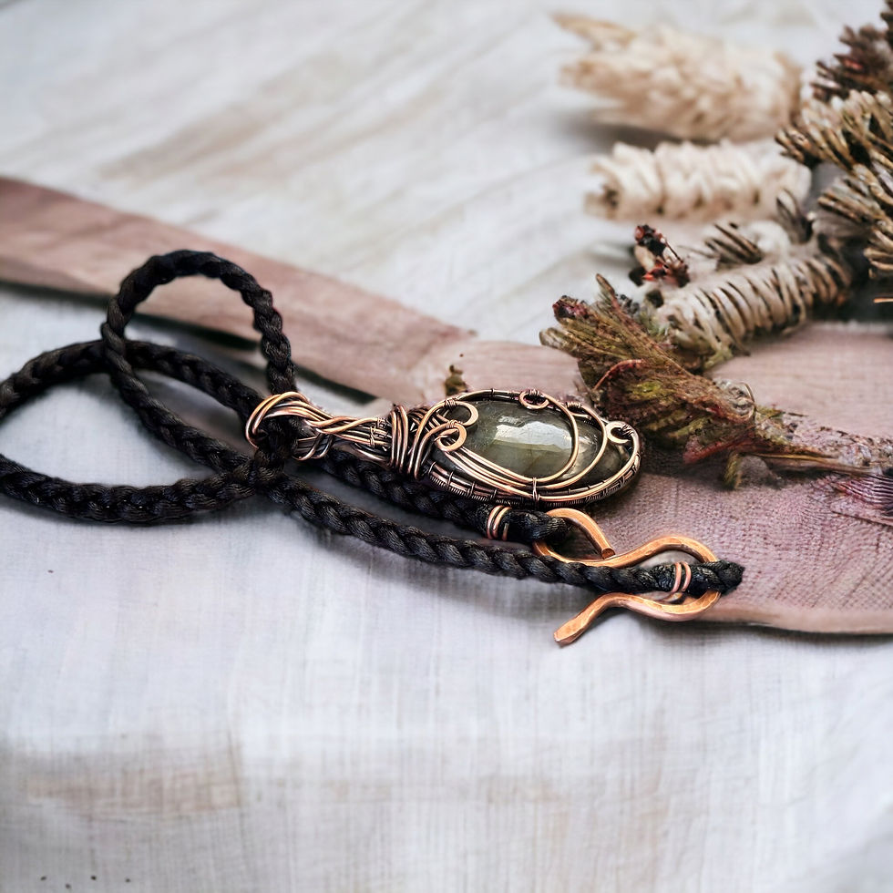 Thumbnail: Lovely Labradorite swirl pendant