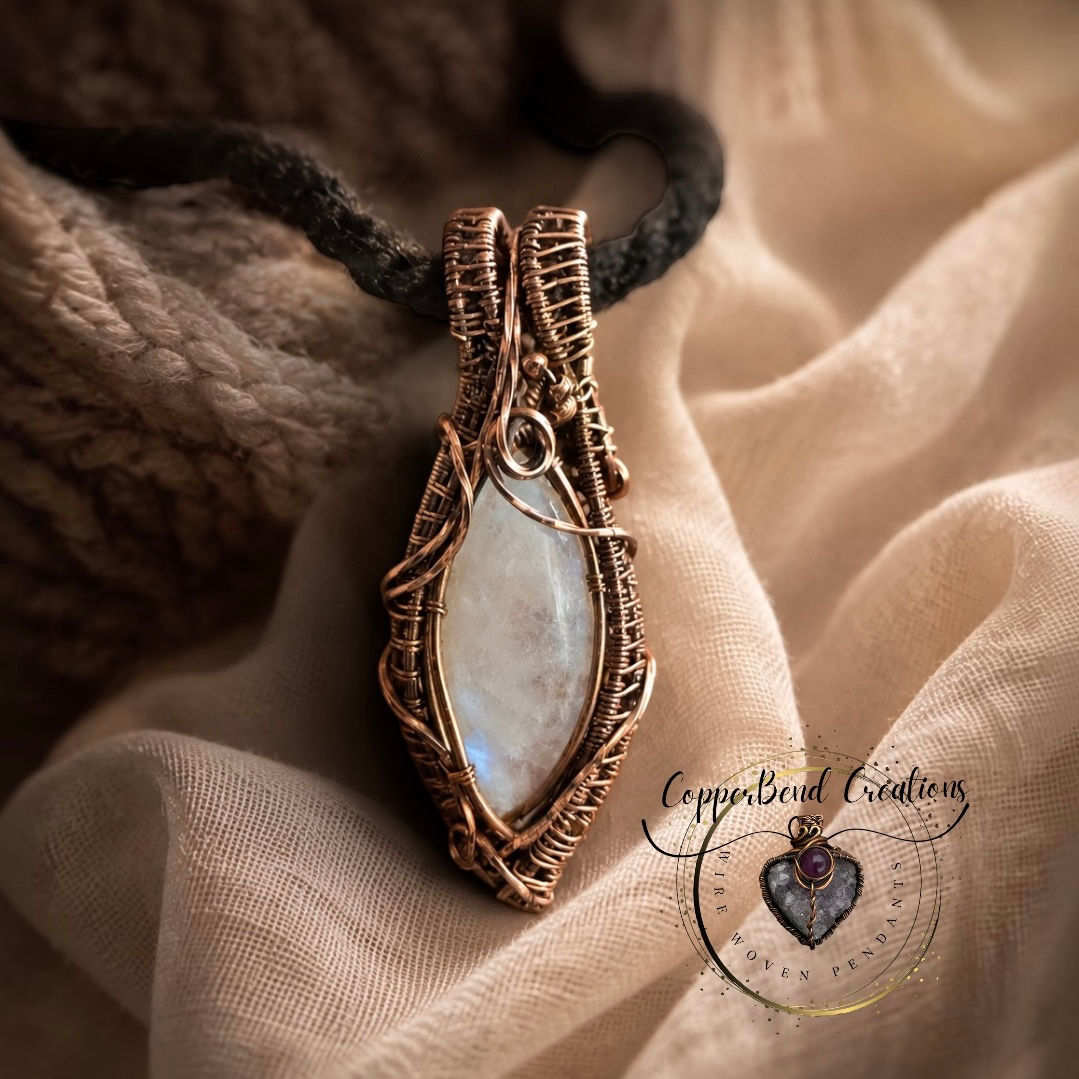 Elvish inspired Moonstone Pendant