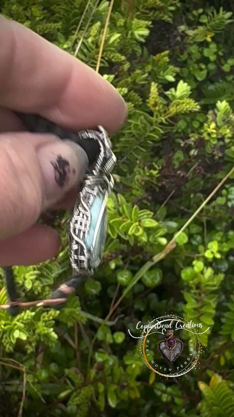 Thumbnail: Larimar and Lattice Sunstone Pendant