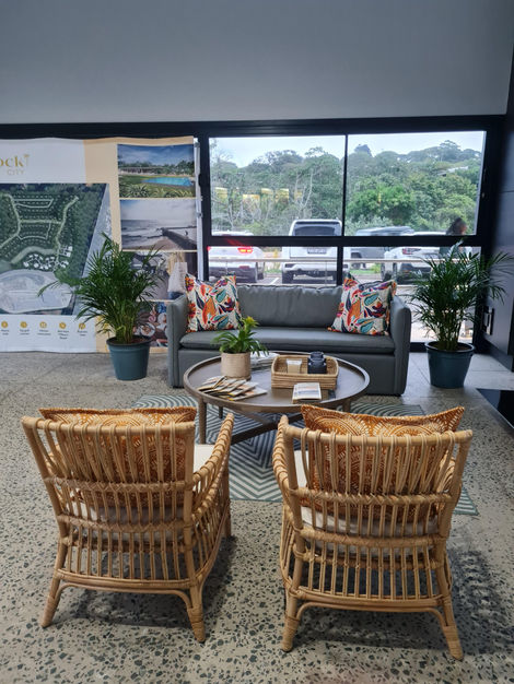 Reception area in an office