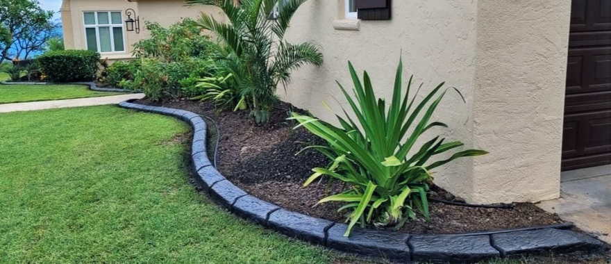 concrete curbing black