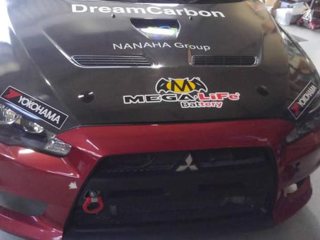 全日本ダートラ第2戦、ランエボ10上村選手インカー!