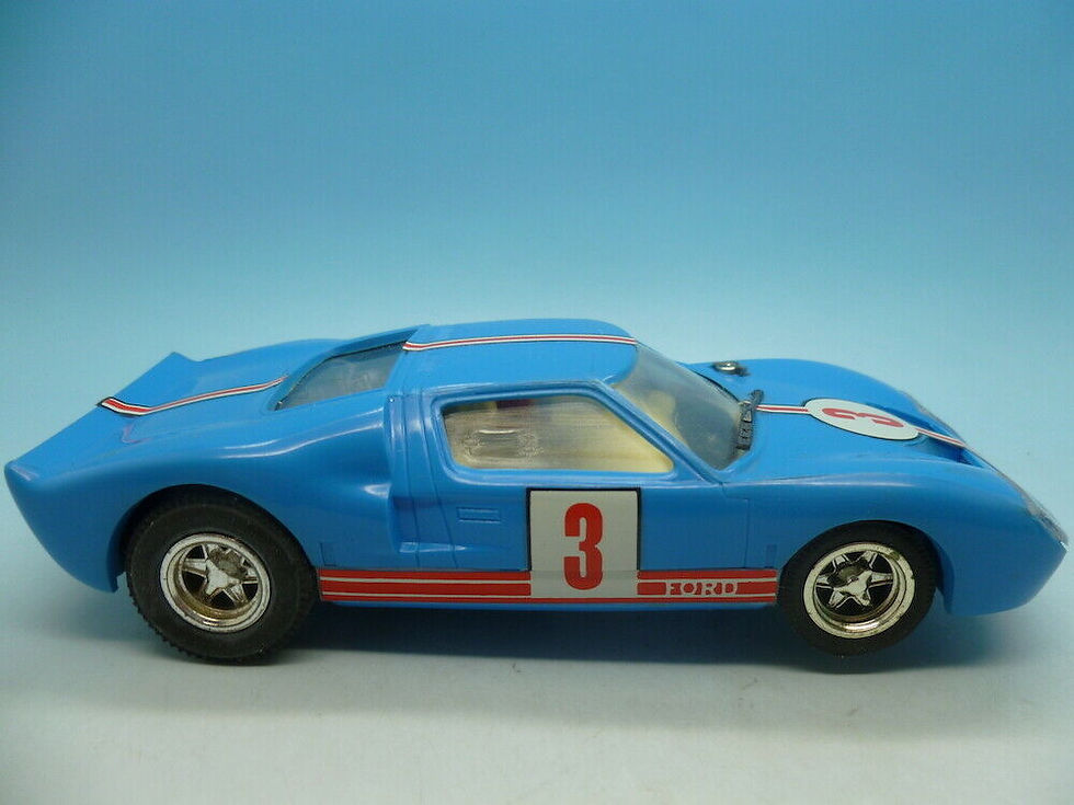 Thumbnail: Scalextric Spanish Ford GT C35 in blue no3 mint car looks unused and boxed