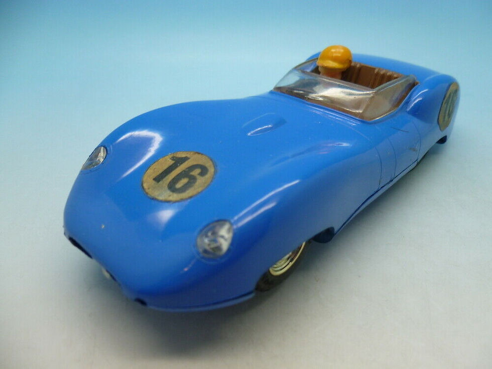 Thumbnail: Scalextric C56 Lister Jaguar in Blue, mint and boxed