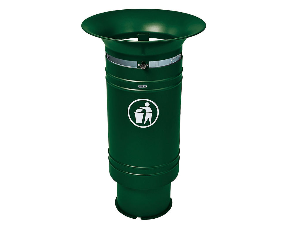 Thumbnail: Cergy steel litter bin - 60 litres