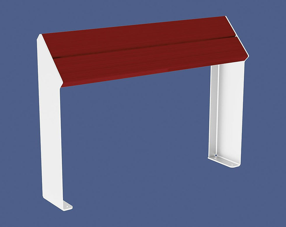 Thumbnail: KUBE. steel & wood perch seat