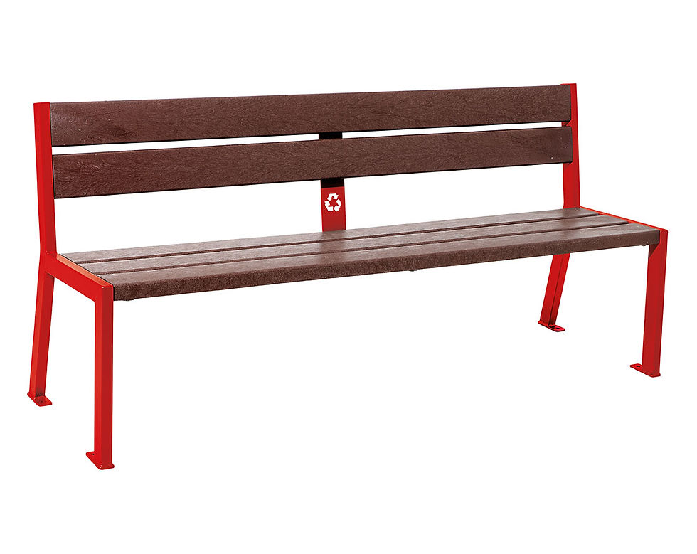 Thumbnail: Silaos® recycled plastic bench 5 slats