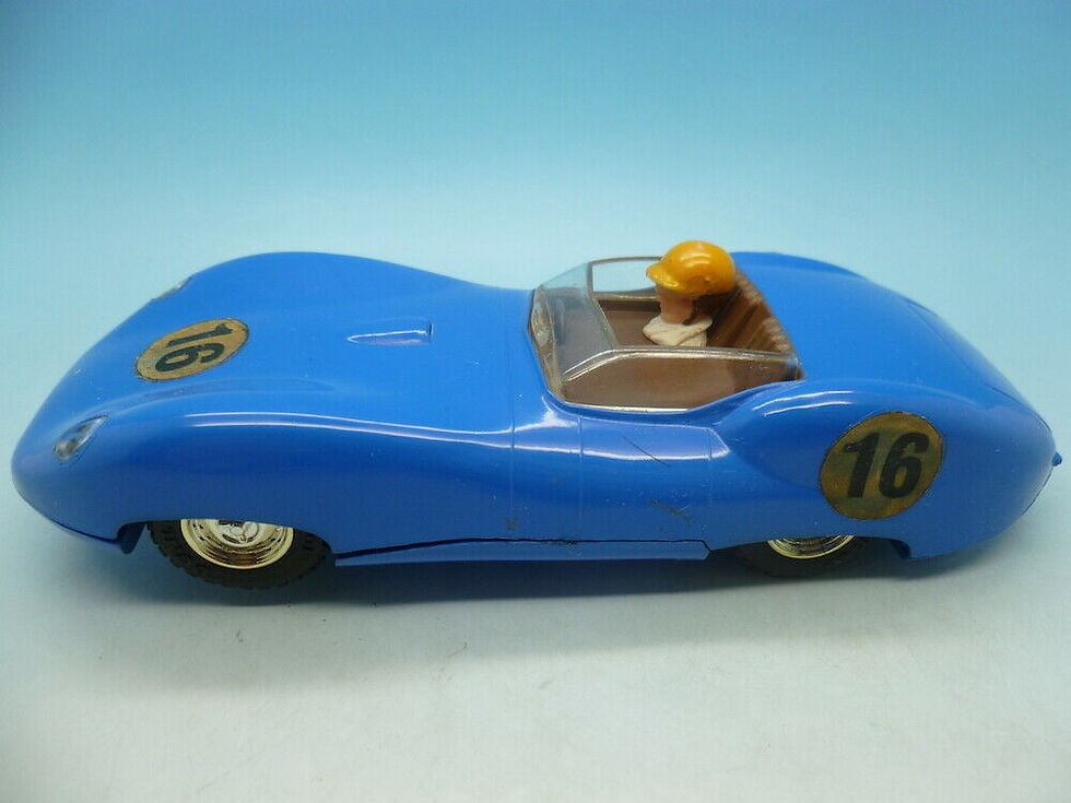 Thumbnail: Scalextric C56 Lister Jaguar in Blue, mint and boxed