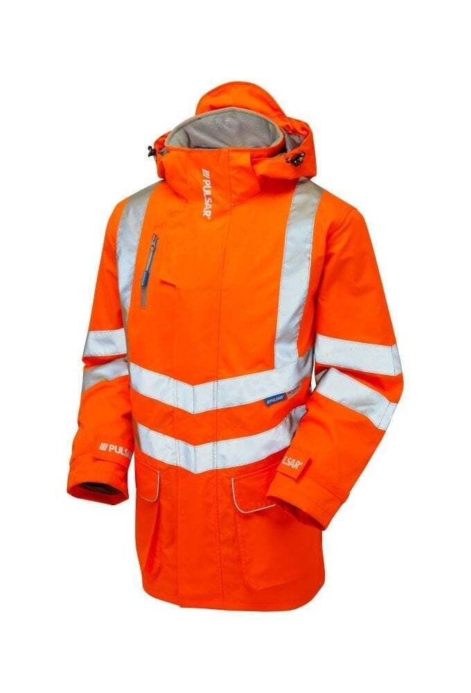 PULSAR - RAIL HIGH VIS UNLINED STORM COAT - PR499 - (Orange)