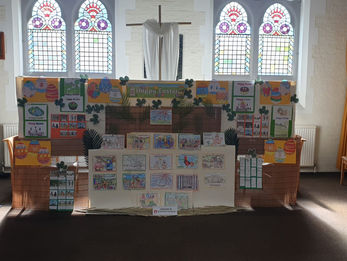 Photo of the Easter 2024 display from Heathfield Academy Breakfast Club