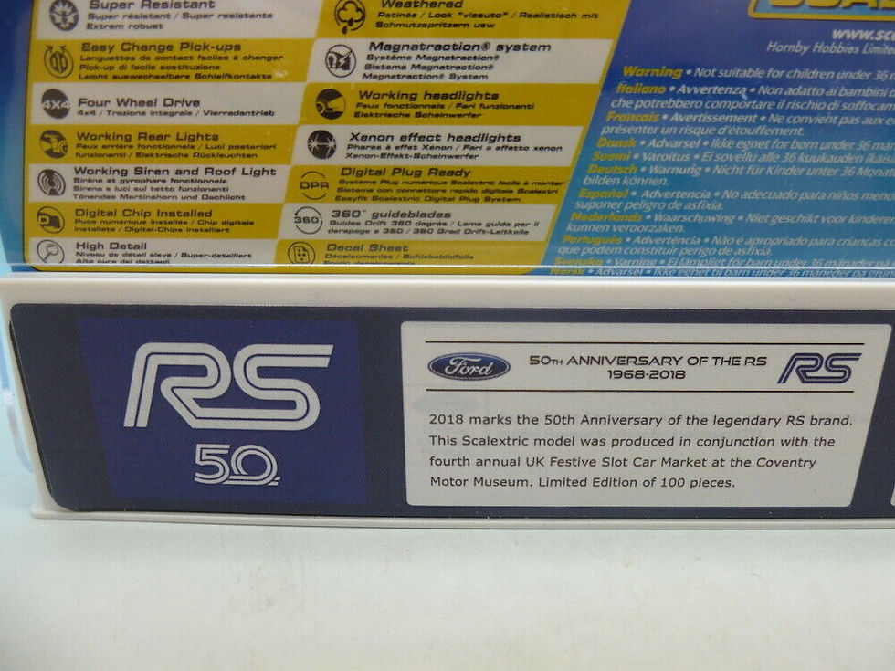 Thumbnail: Scalextric C4011FS Ford Escort Mk1 RS 50 Years 1968-2018 Limited edition of 100