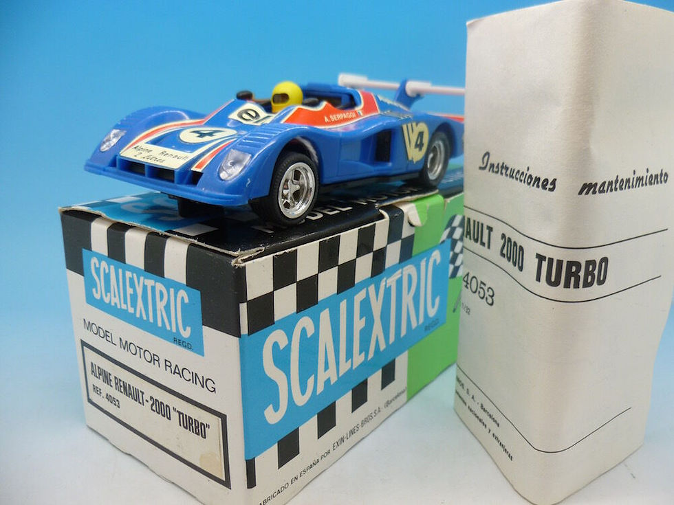 Thumbnail: Scalextric Exin 4053 Renault 2000 Turbo in blue, boxed shop fresh