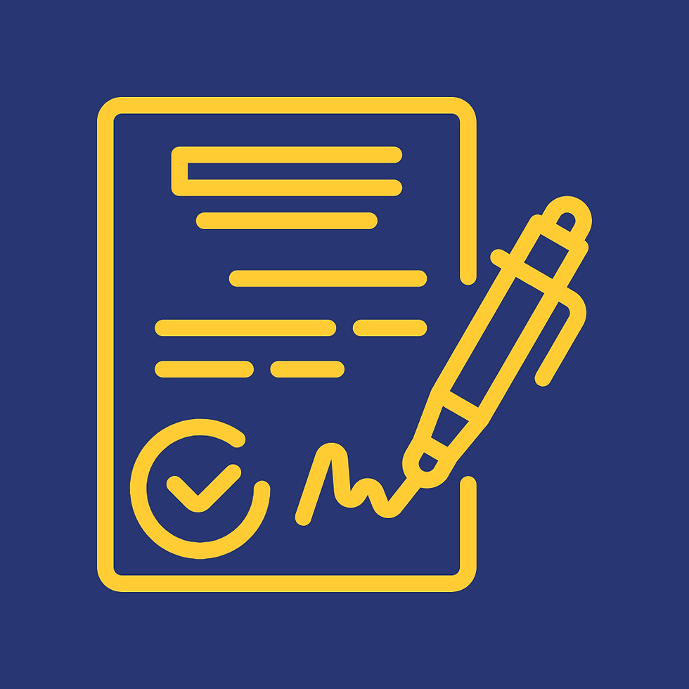 Sign your course agreement