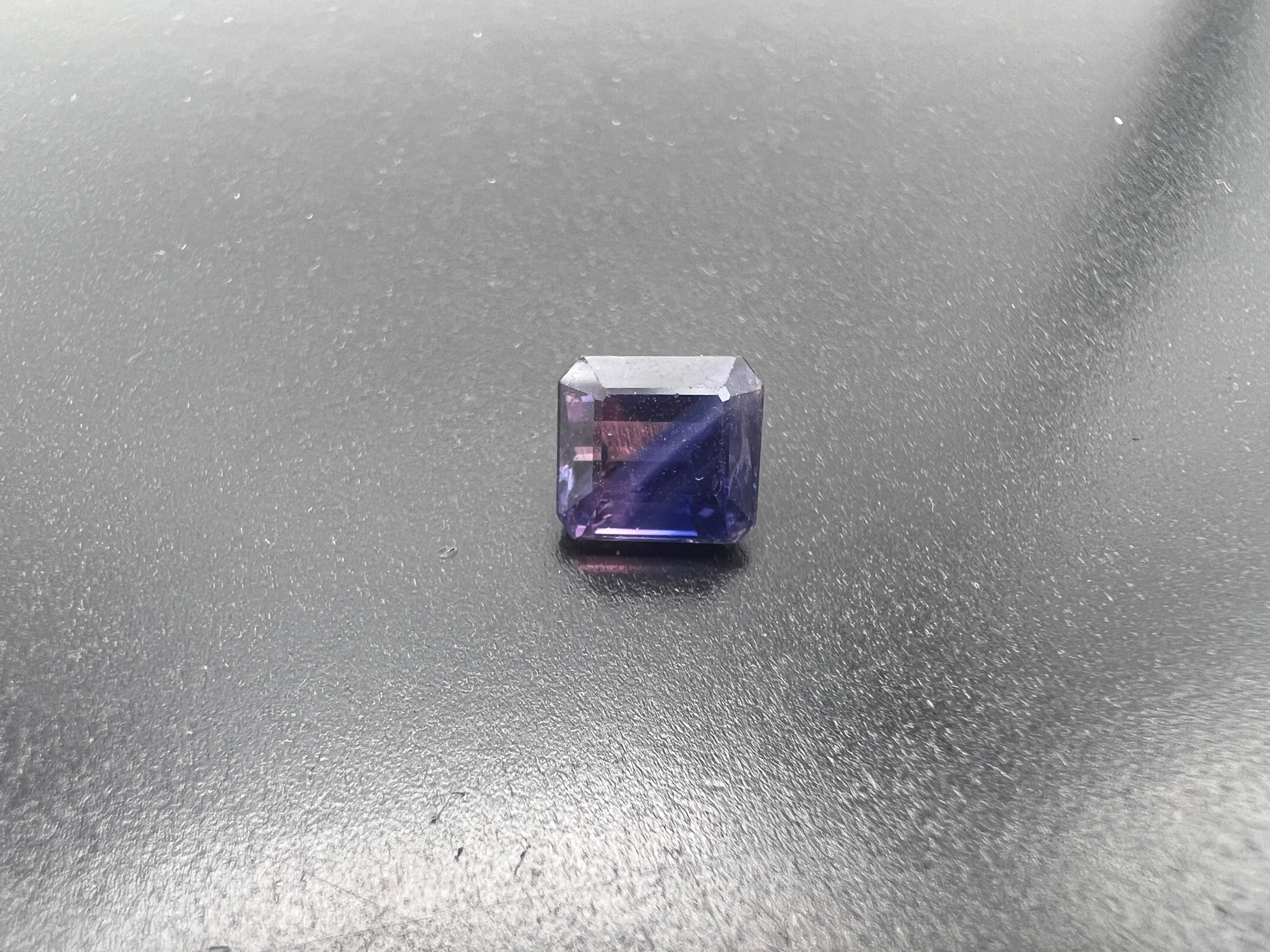 Bi-Color Emerald Cut Shaped Non Treated Sapphire