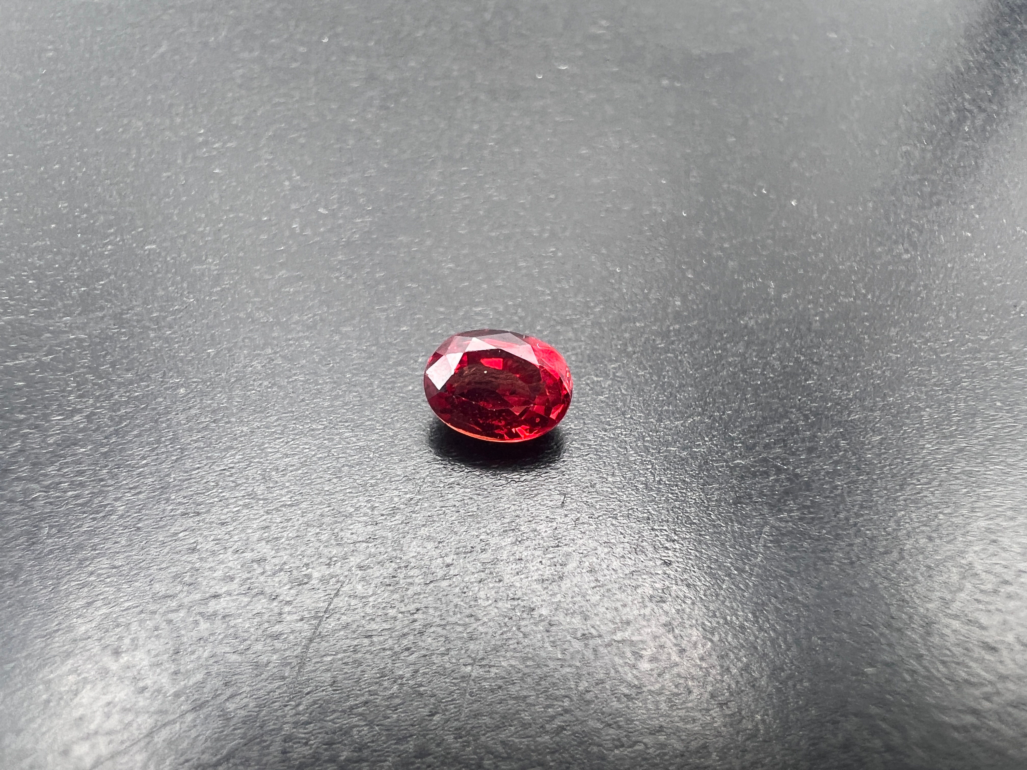 Red Oval Shaped Sapphire