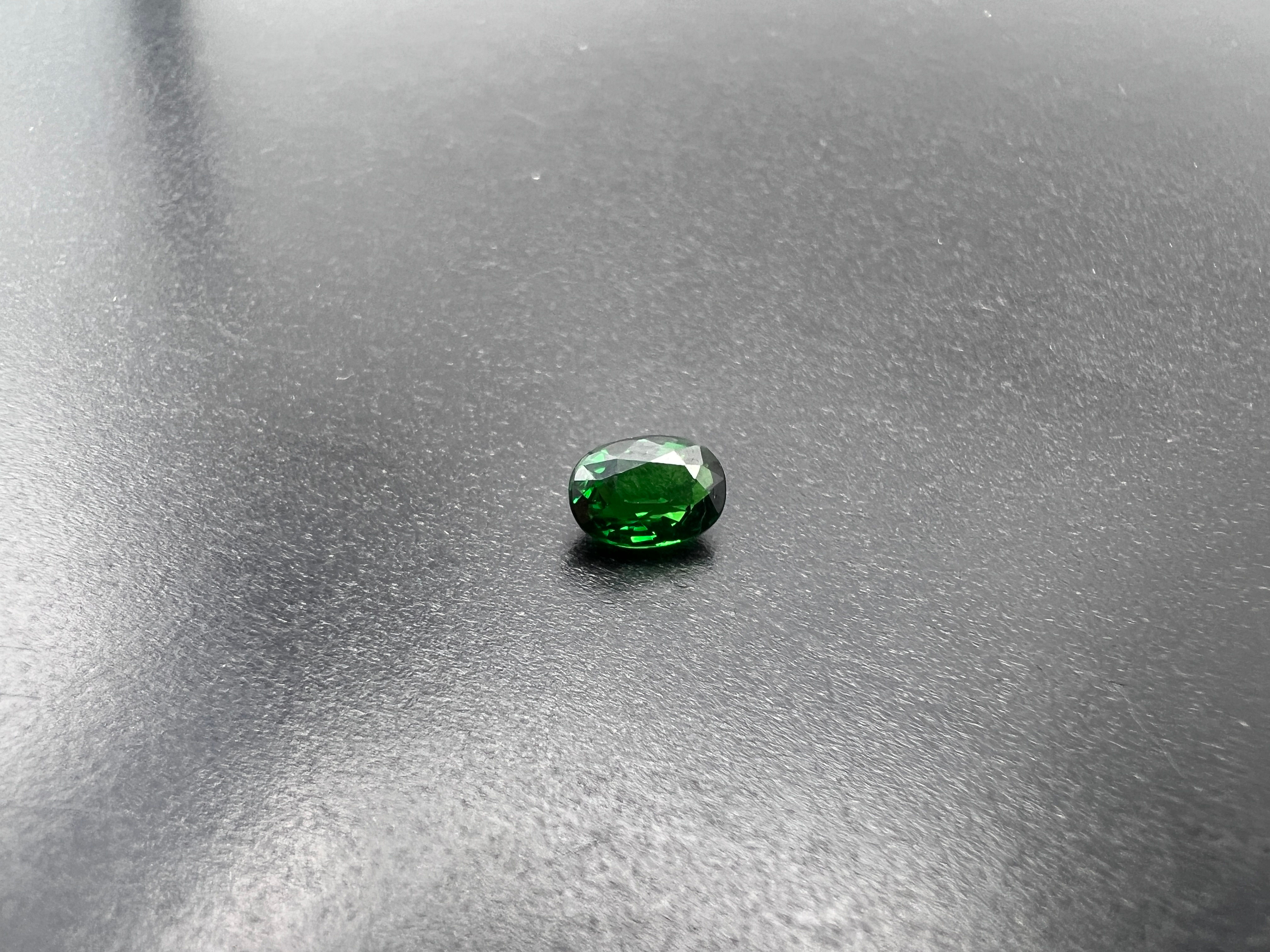 Green Oval Shaped Tsavorite