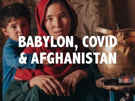 Afghanistan mom and young son