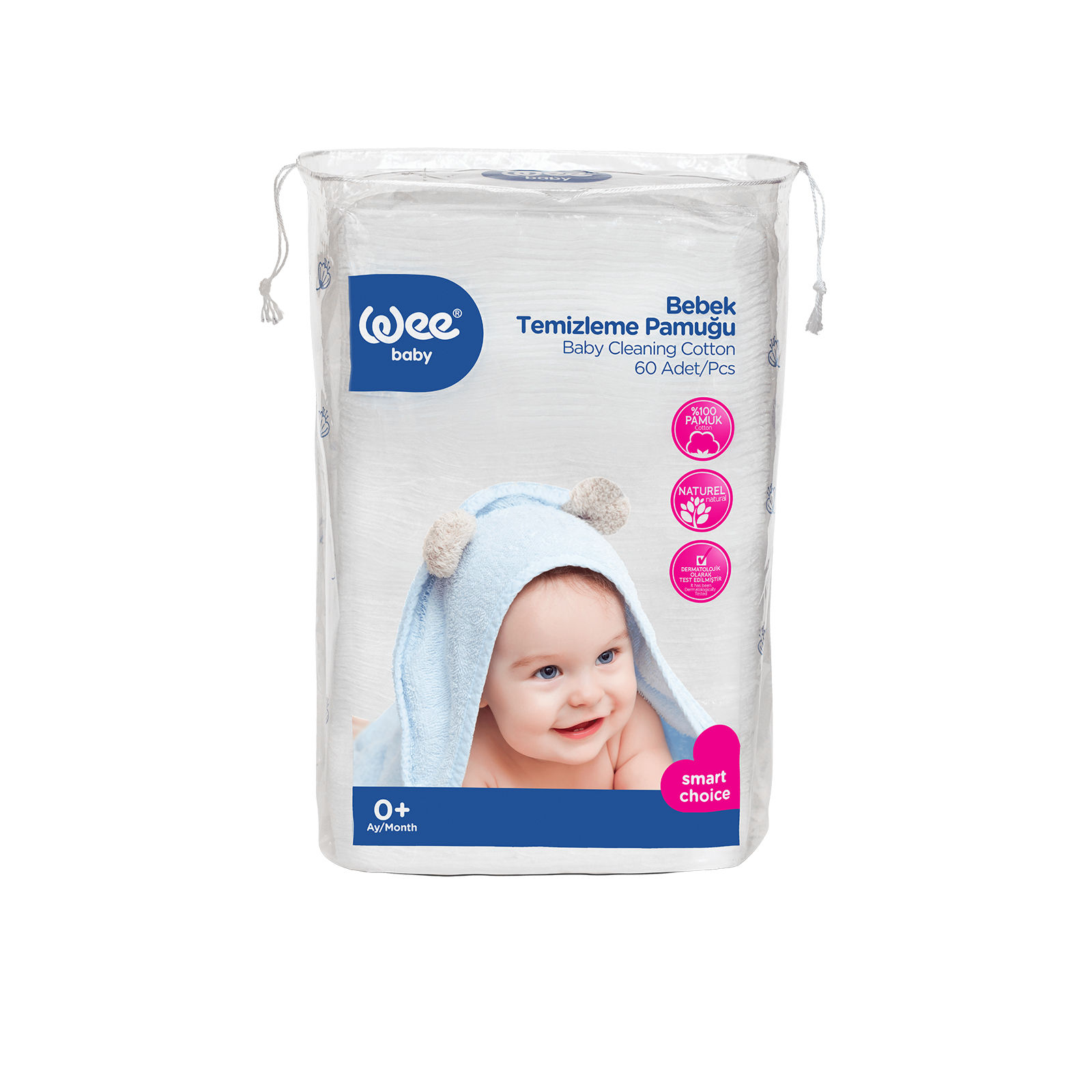 Cleaning Cotton Wee Baby, 60 pcs
