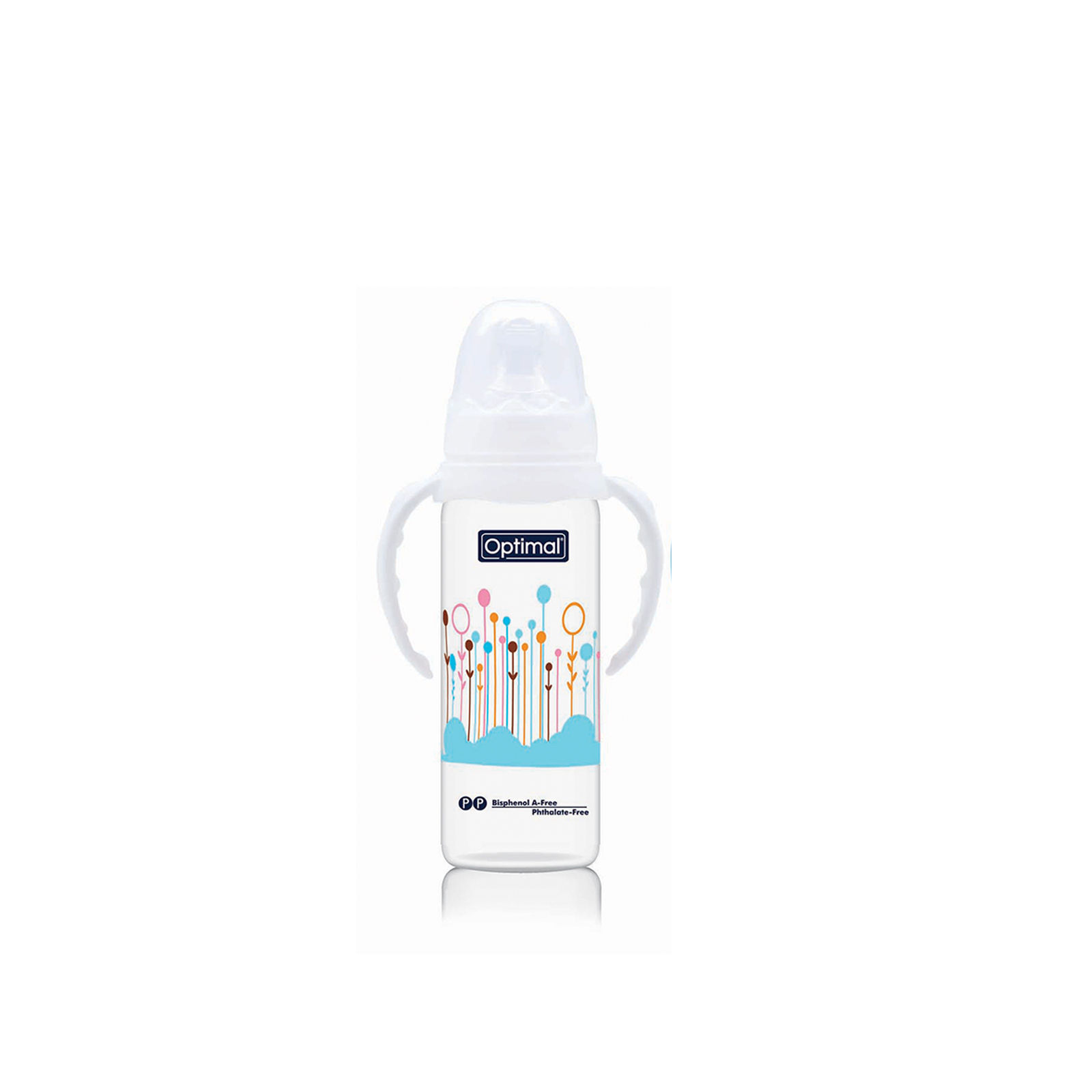 Orthodontic Feeding Bottle with Handle Optimal, 240 ML