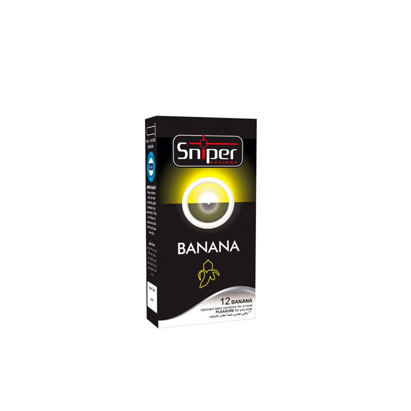 Condoms Flavored Banana Sniper, 12 PCS