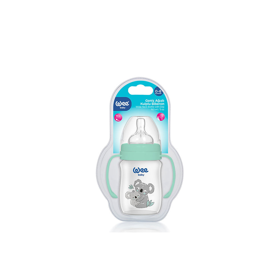 Thumbnail: Feeding Bottle Wide with Handle Wee Baby, 150 ML