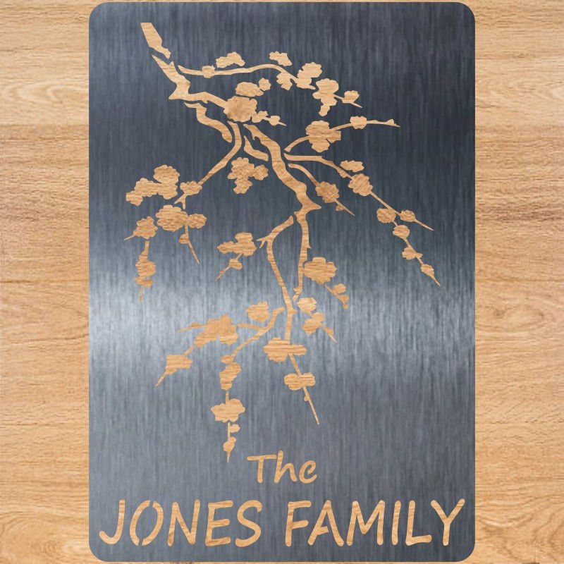 Thumbnail: Cherry Blossom home address plaque