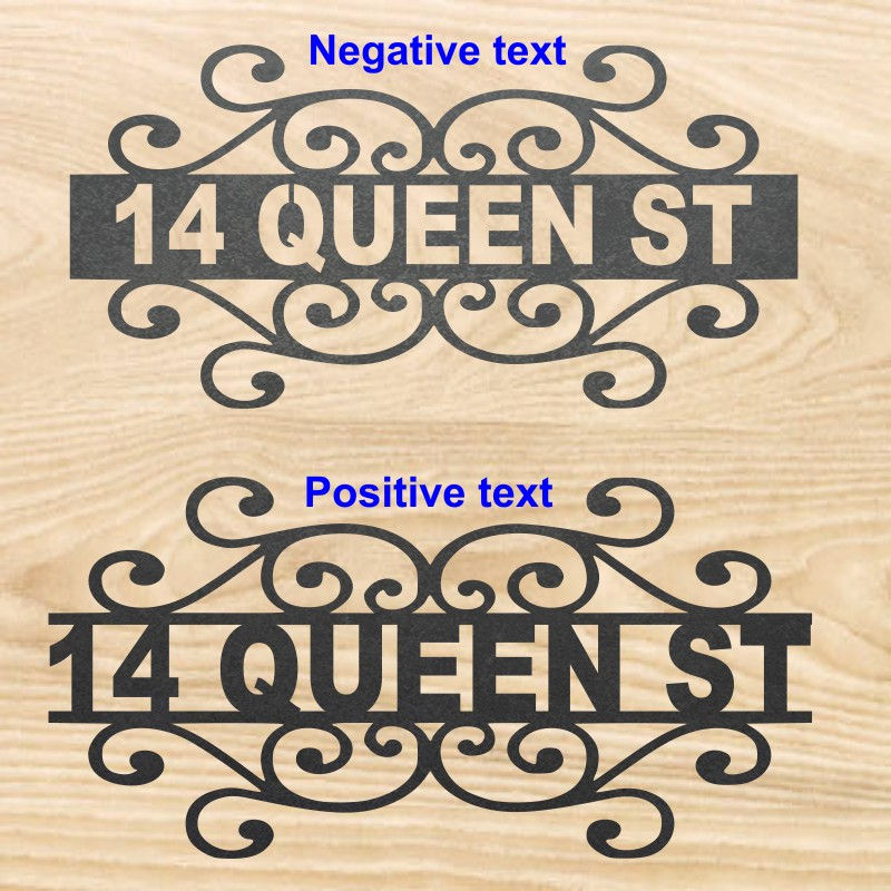 Thumbnail: Decorative scroll Positive OR Negative text