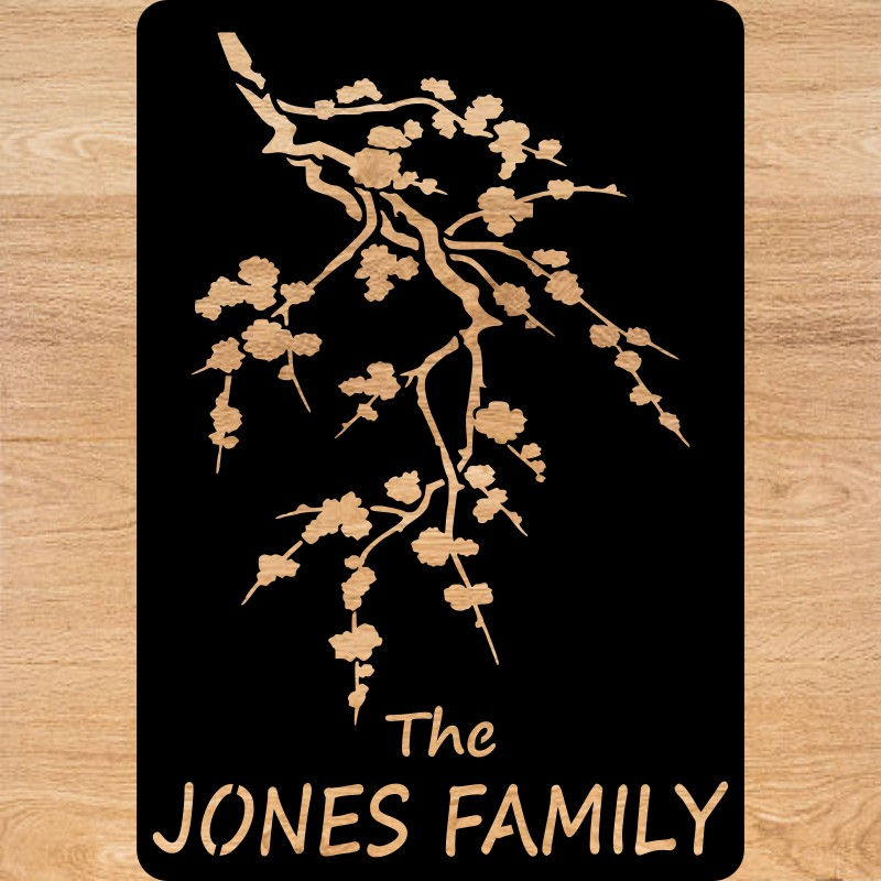 Thumbnail: Cherry Blossom home address plaque