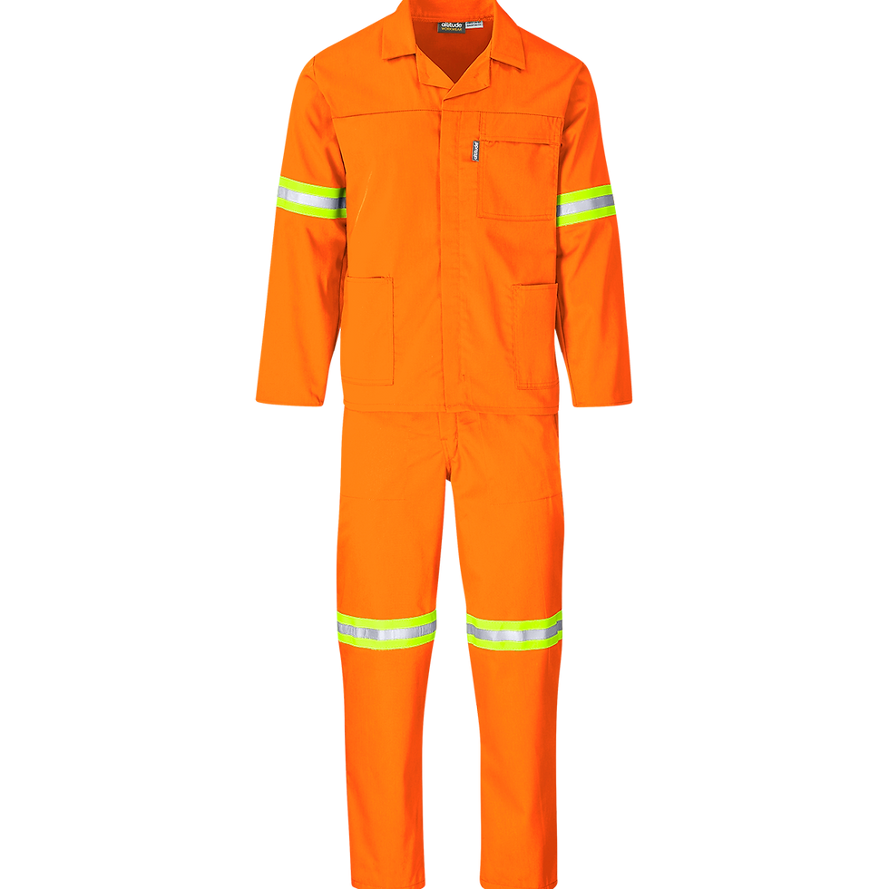 Thumbnail: Trade Polycotton Conti Suit - Reflective Arms & Legs - Yellow Tape