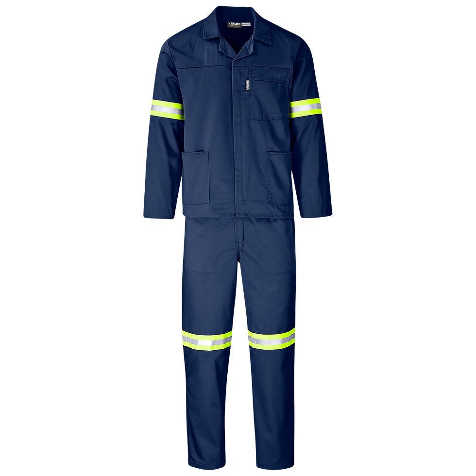 Thumbnail: Trade Polycotton Conti Suit - Reflective Arms & Legs - Yellow Tape