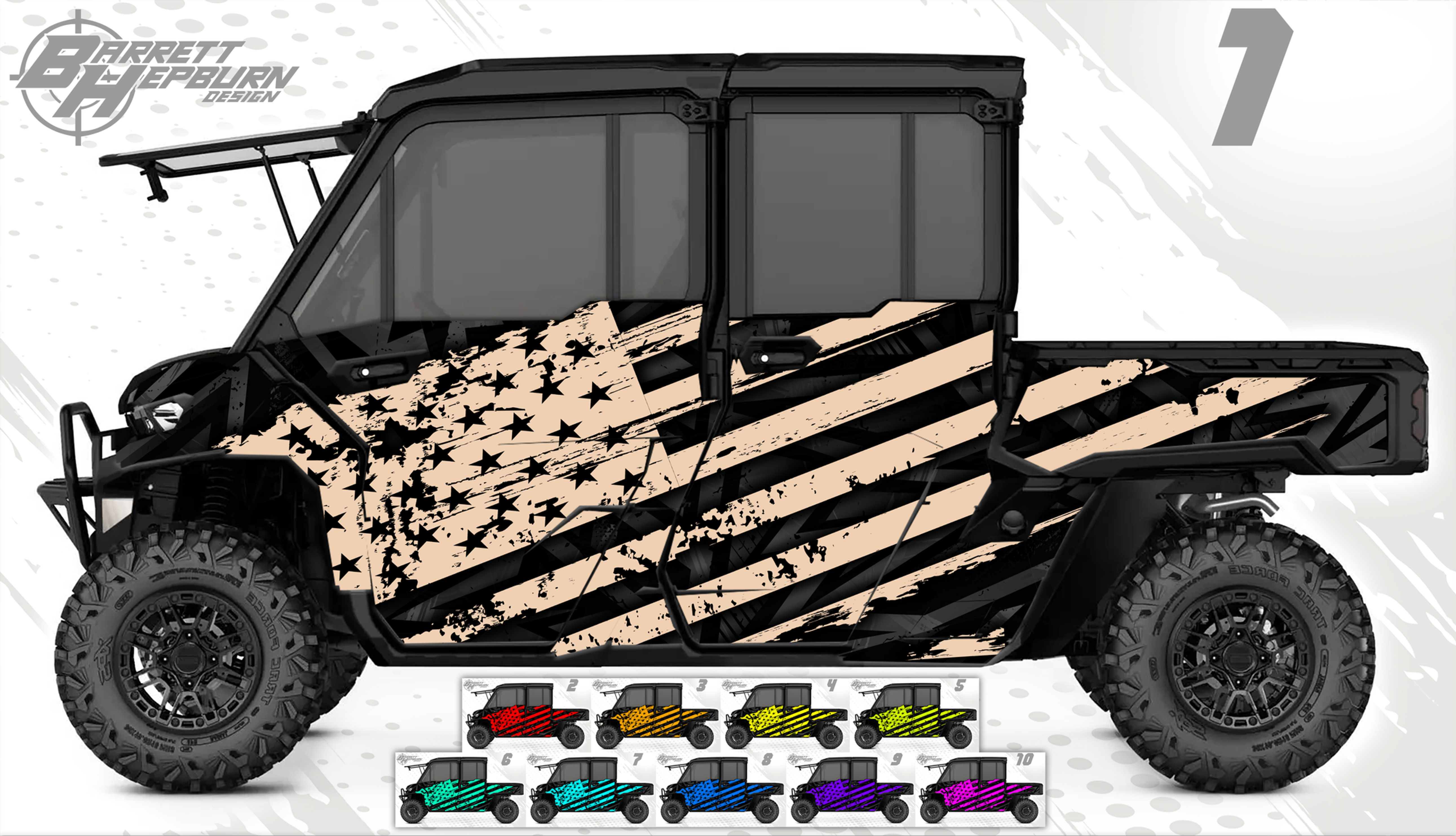 Maze Flag USA (Can-Am Defender HD10 / HD11 / Max Wrap Kit)