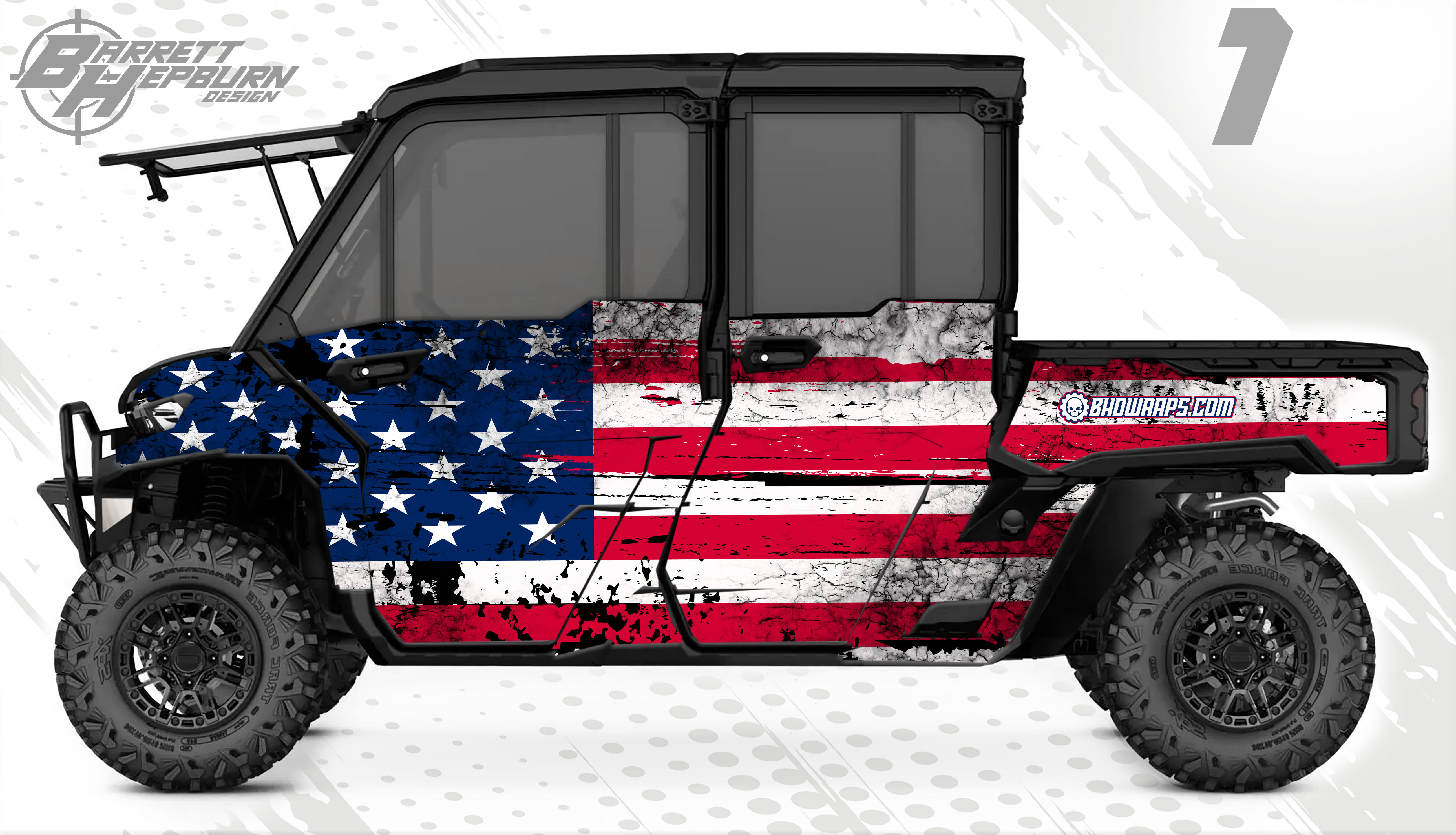 Old Glory Flag (Can-Am Defender HD10 / HD11 / Max Wrap Kit)
