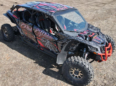 Custom Barrett Hepburn Design Can-Am X3 Max black widow red wrap kit.jpg