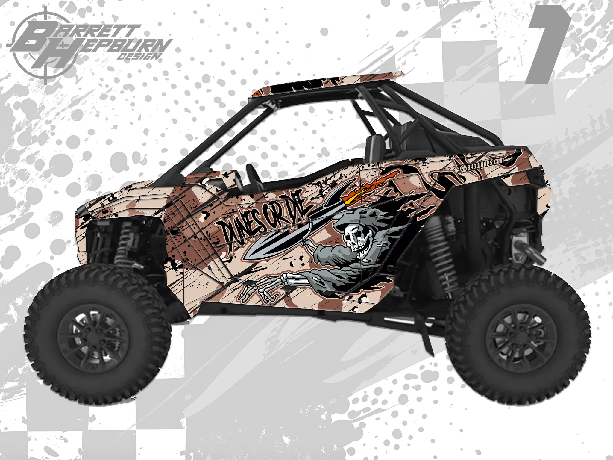 Dunes or Die (Polaris RZR / Polaris RZR 4 Wrap Kit)