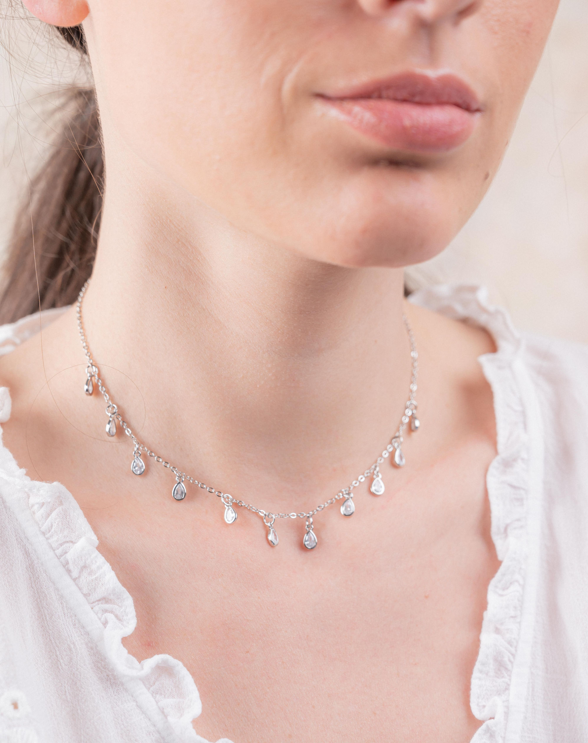 Gargantilla gotas de agua