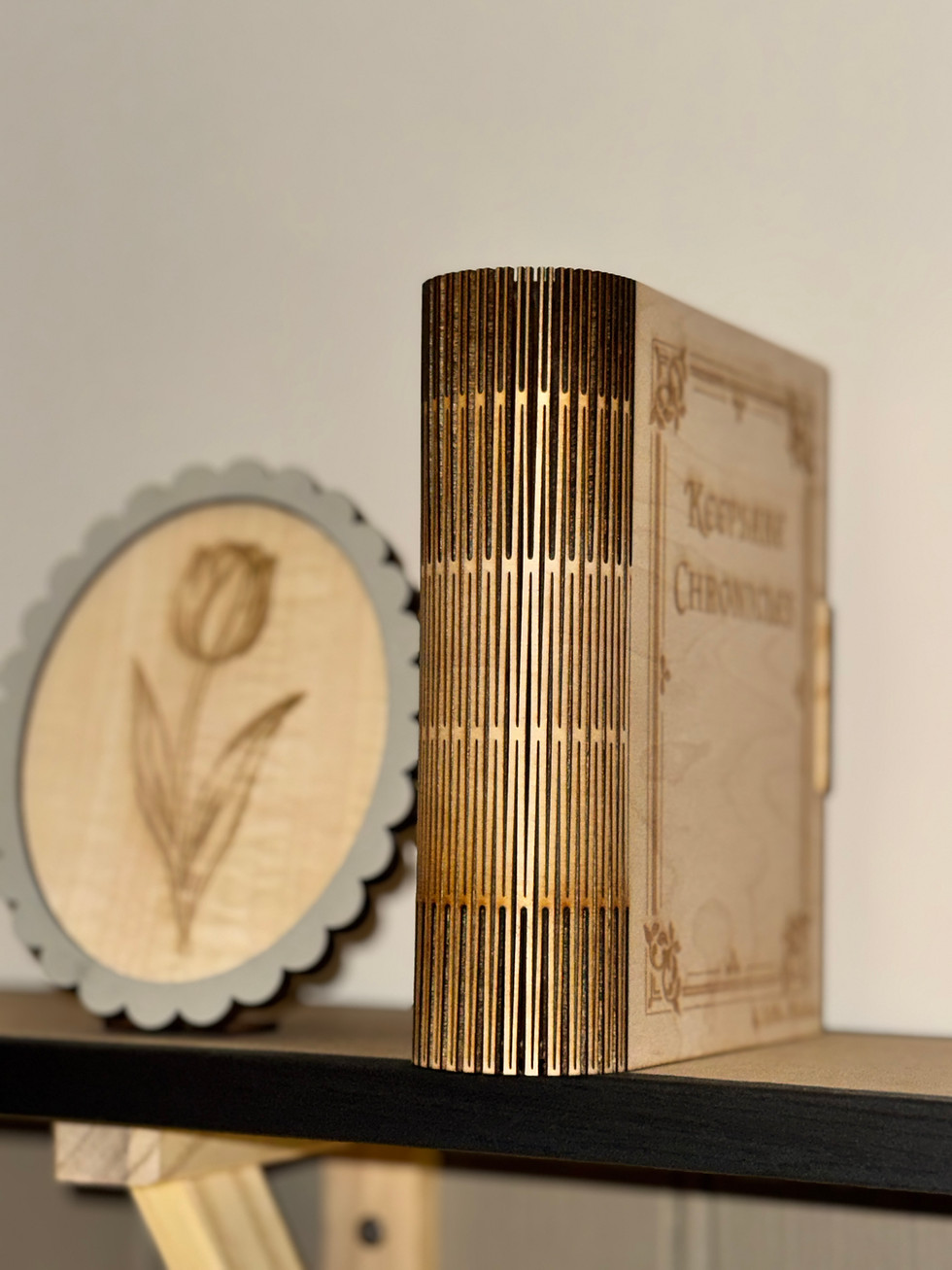 Thumbnail: Wooden keepsake memory book box
