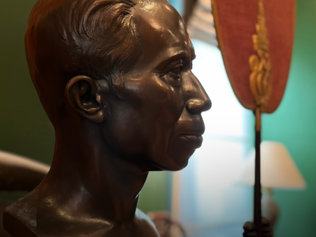 The portrait of H.R.H. Prince Narisara Nuwattiwong is respectfully enshrined