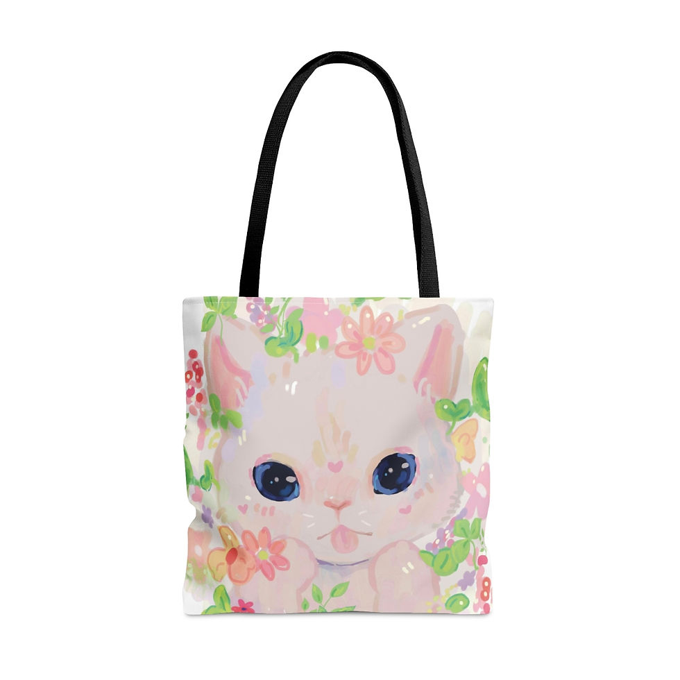 Thumbnail: Cottage core kitty tote Bag (AOP)
